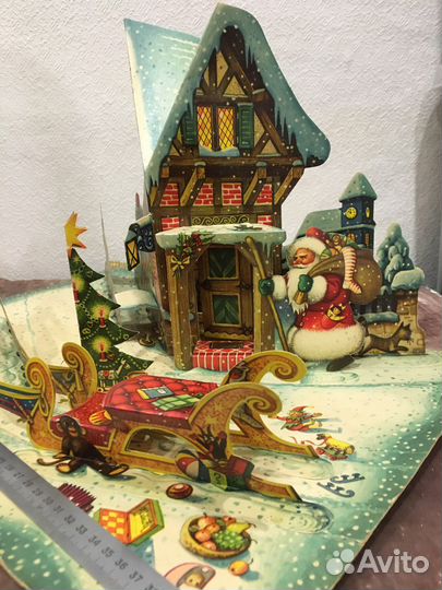 Рождественская открытка 3D 1961 Чехословакия