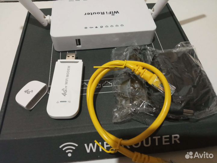 Комплект для 4g интернета,вай-фай роутер+USB модем