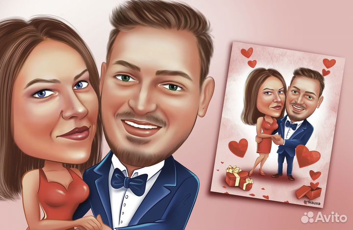 Шарж по фото на заказ в Москве