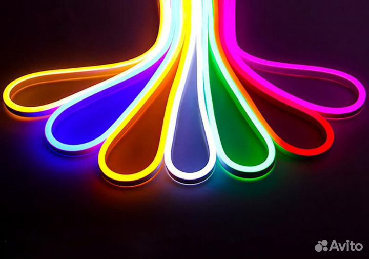 Гибкий неон 12v 6мм*12мм, 220v 8-16мм