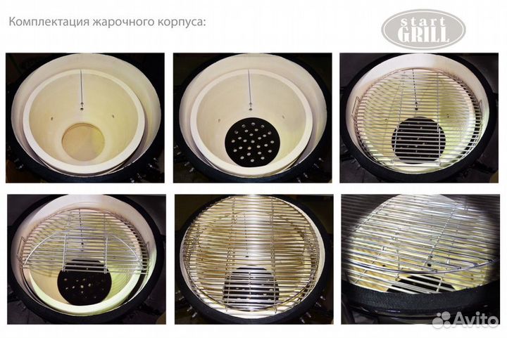 Керамический гриль-барбекю Start Grill с окошком 2