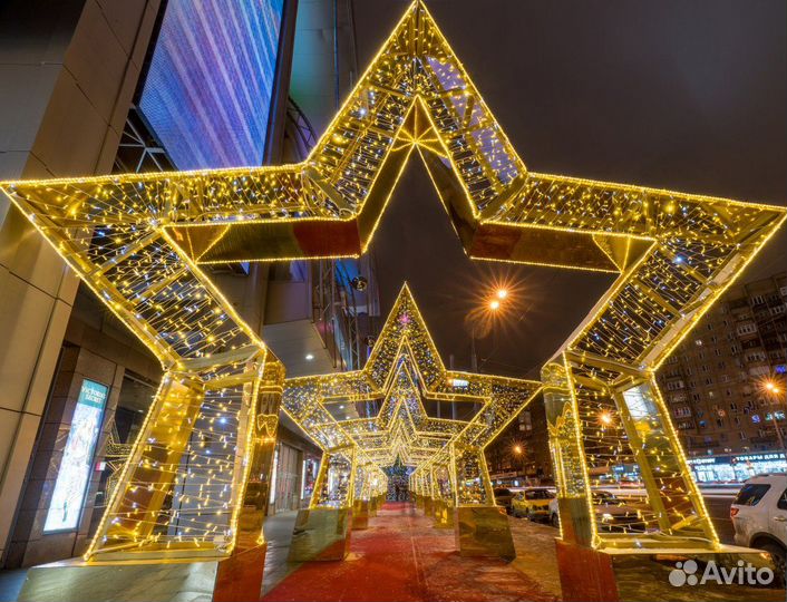 Светодиодные олени, снеговики, шары на Новый год