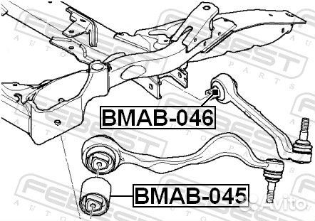 Сайлентблок переднего рычага febest bmab-046
