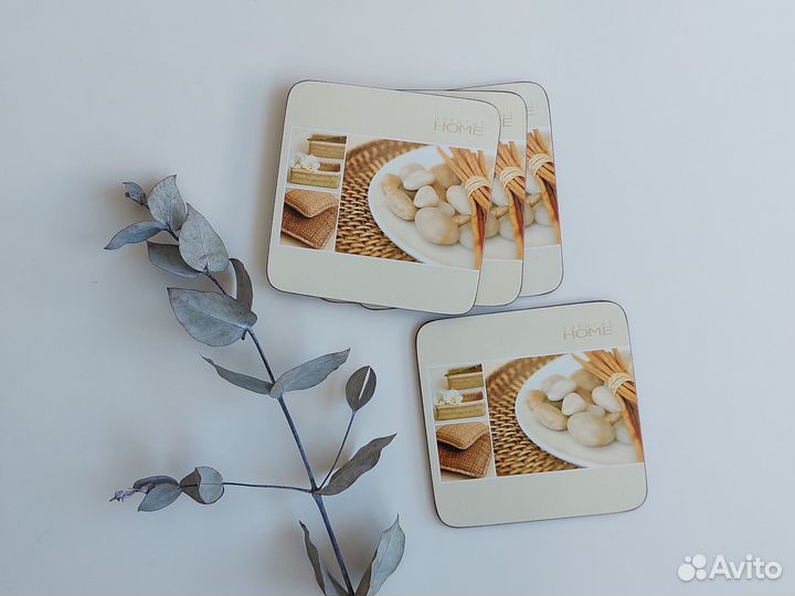 Подставки под кружки комплект из 4 штук