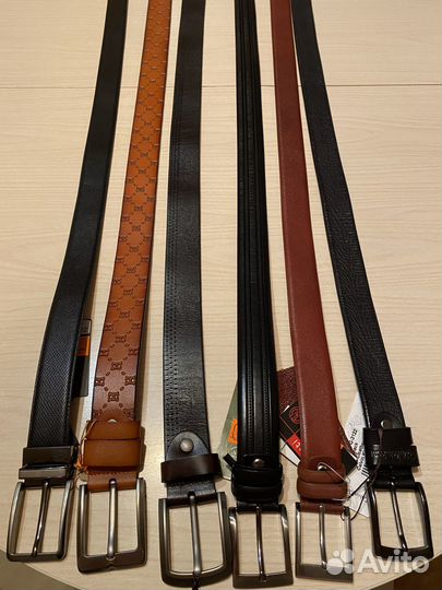 Мужской кожаный ремень новый