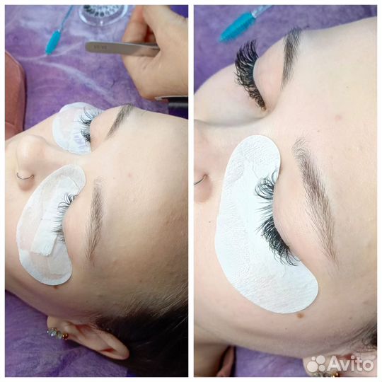 Чистка лица, наращивание ресниц