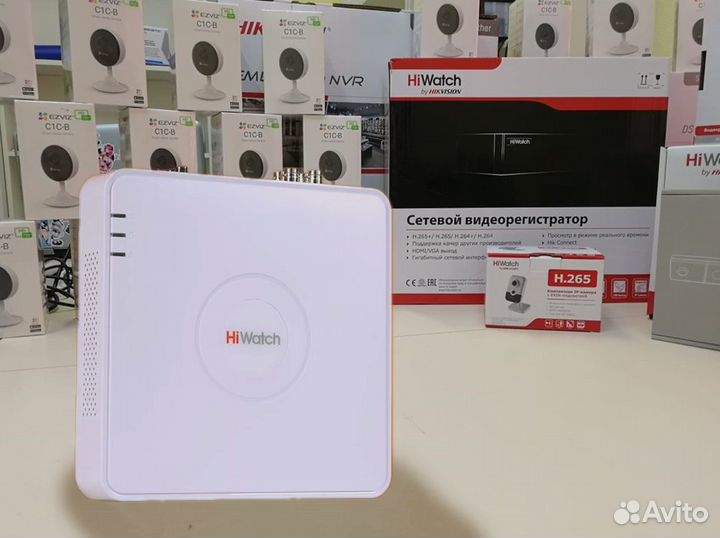 Регистратор гибрид. 4канал. DS-H204QA(B) HiWatch