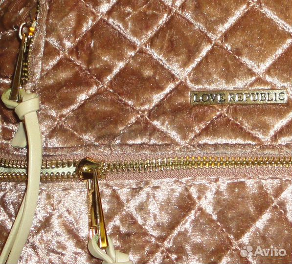 Рюкзак Love Republic бархатный розовый