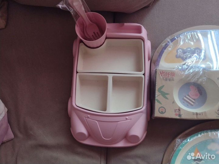 Набор детской посуды из бамбука