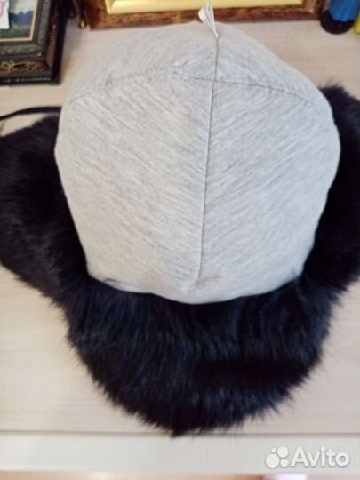Шапка зима с натуральным мехом 48р