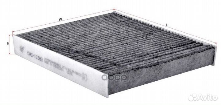 Фильтр салона toyota prius/hilux 15- угольный C
