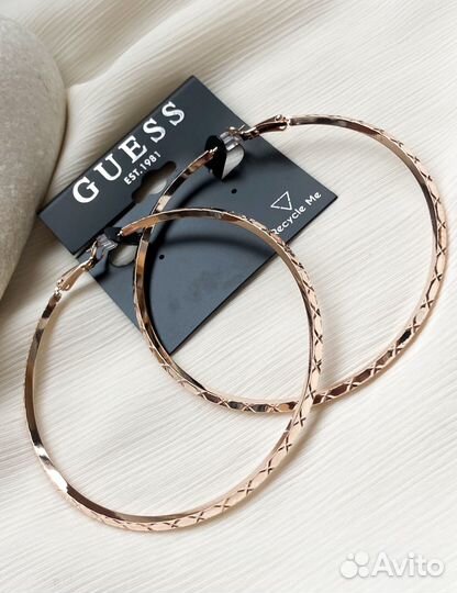 Новые серьги Guess кольца конго большие