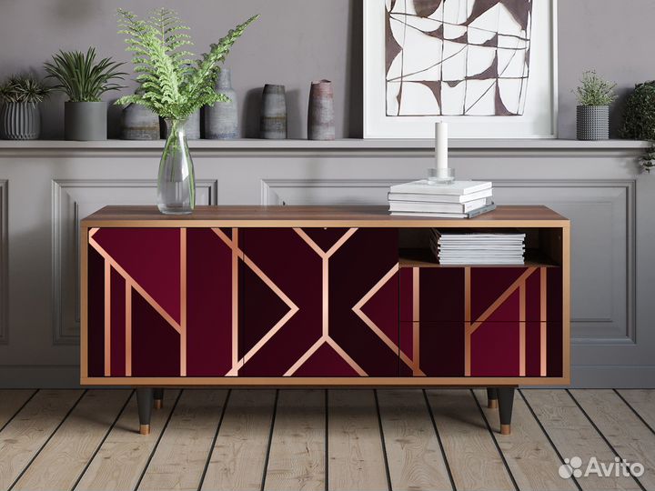 Тв-тумба T7 - Орех - Burgundy Jewelery