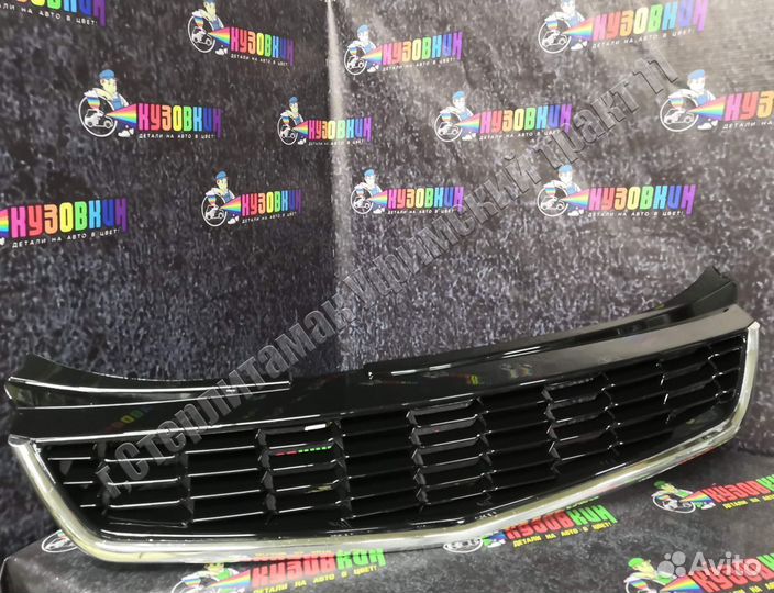 Решетка приора 2 21704 без лейбла хром молдингом