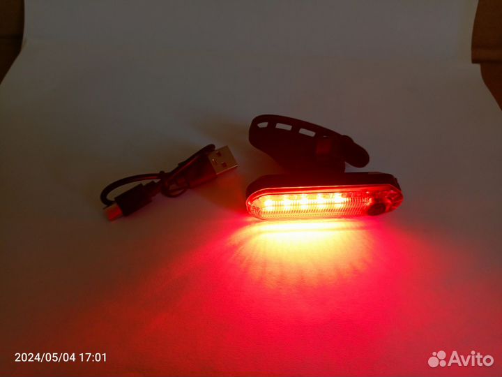 Задний вело фонарь USB