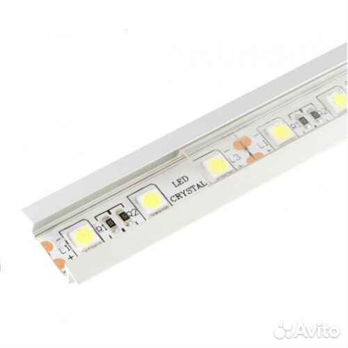 Алюминиевый профиль 22*6мм, L2м в компл. с прозрач