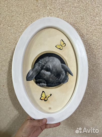 Картины кролики 20х30 холст/масло