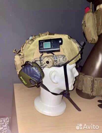 Адаптеры для крепления наушников к рельсе шлема