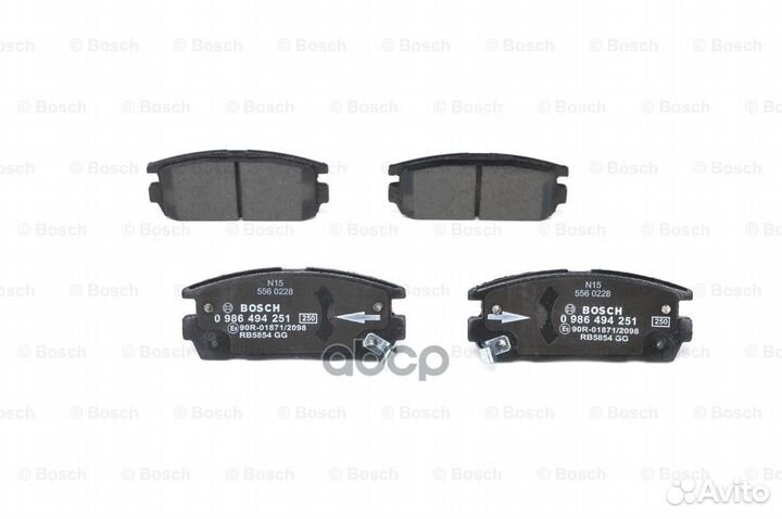 Колодки торм к-т 0986494251 Bosch