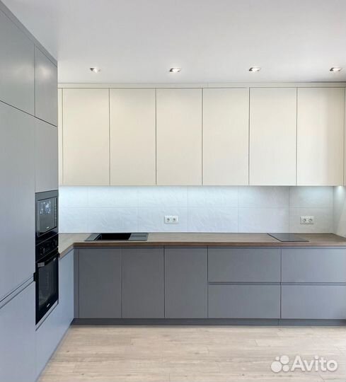 Кухонный гарнитур. Кухня без ручек ксп:42477