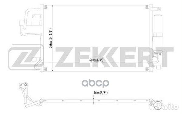 Радиатор конд. Hyundai Tucson 04- Kia Sportage