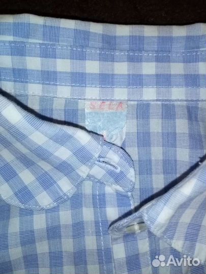 Рубашка для девочки с длинным рукавом на пуговках