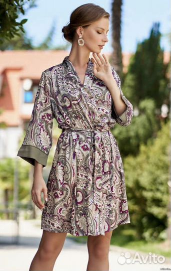 Халат из натурального шелка новый размер 42-46