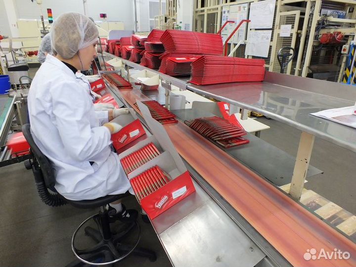 Упаковщик Шоколадок Сидя с жильем, питанием Вахта