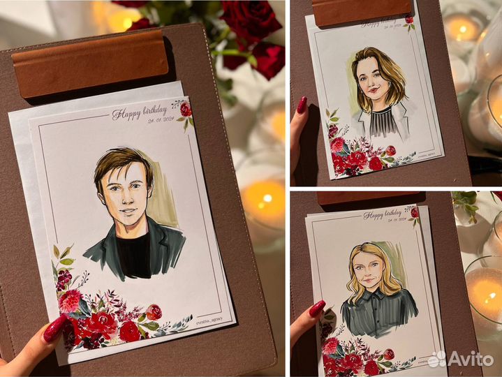 Ивент-художники, скетчи гостей на мероприятии