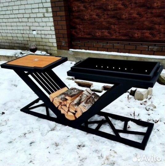 Гриль барбекю остров из металла