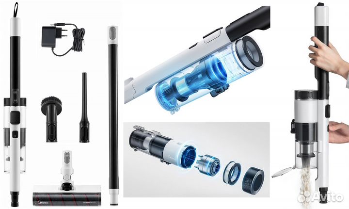 Аккумуляторный пылесос Midea VSS2500. Новый