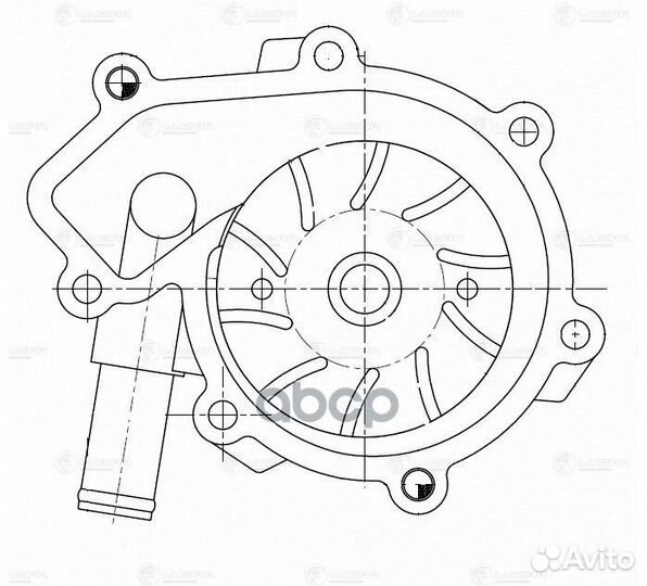 Насос водяной для а м ssangyong kyron (05) actyon