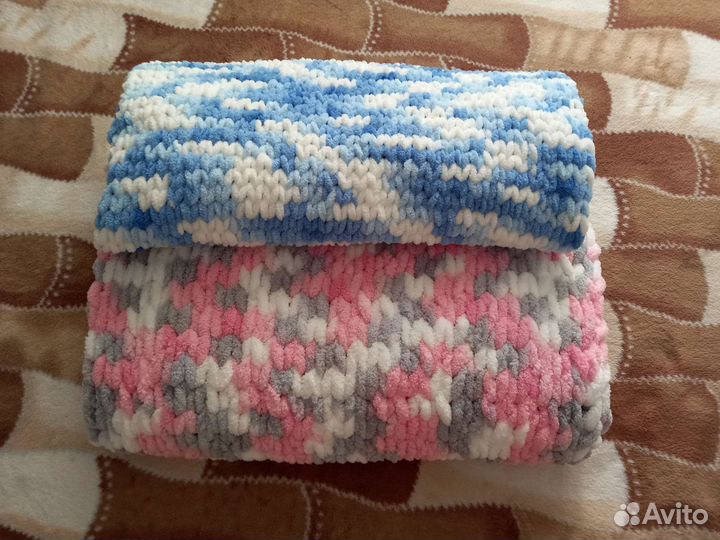 Детский вязаный плед. Новый