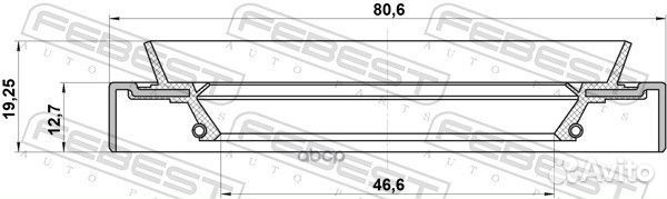 Сальник хвостовика 48x80x12.7/19.3 Nissan Navara