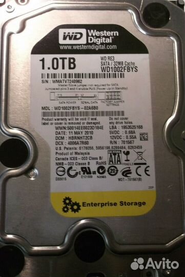 Жесткий диск Western Digital WD1002fbys