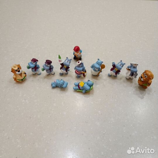 Игрушки из киндера 90х бегемоты и львы