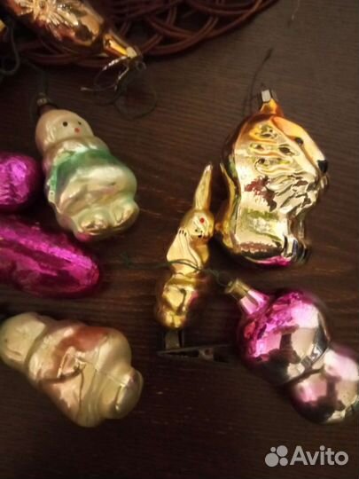 Елочные игрушки СССР на прищепке