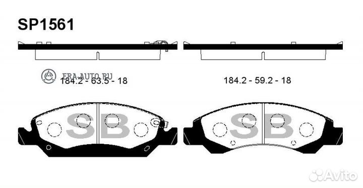 Sangsin brake SP1561 Колодки тормозные cadillac escalade/chevrolet tahoe 06- передние SP1561