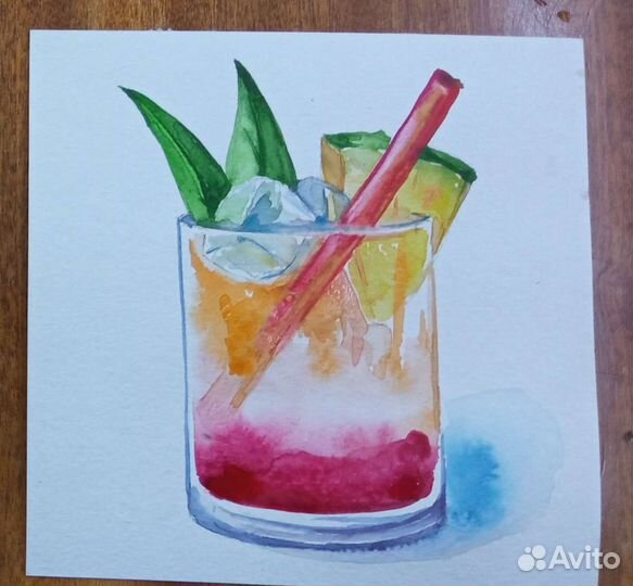 Акварельные картины, изделия из бисера