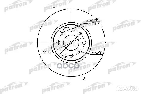 Диск тормозной передн alfa romeo: 145 94-01, 14