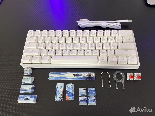 Игравая механическая клавиатура белая купить в Москве | Электроника | Авито
