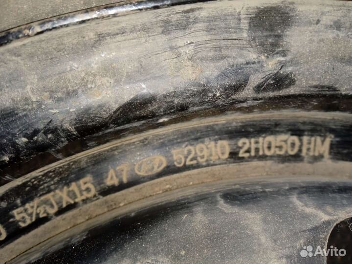 Штампованный диск r15 hyundai-kia