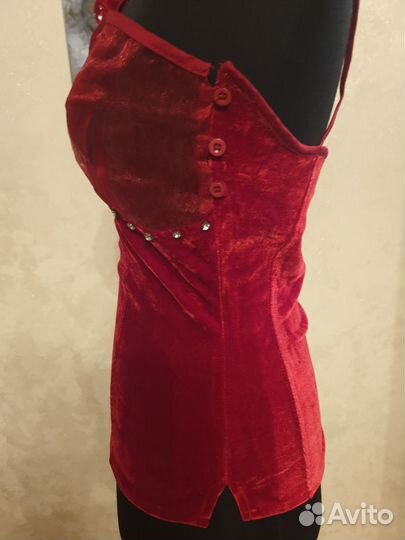 Топ корсет бархатный новый