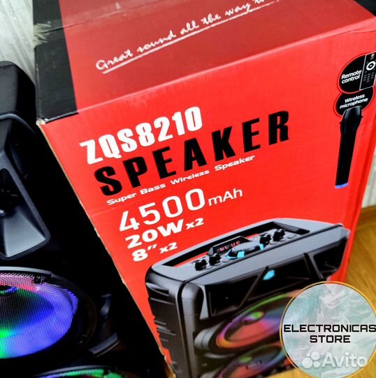 Огромная Музыкальная Колонка с Микрофоном ZQS