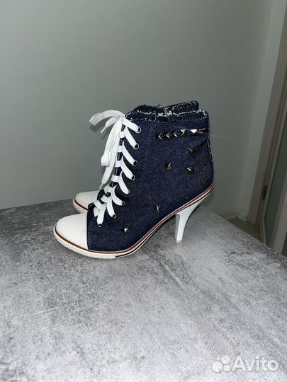 Ботильоны кеды на каблуке