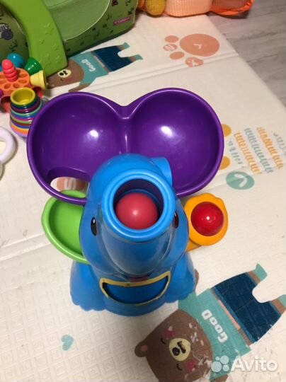 Музыкальный коврик присоска слон