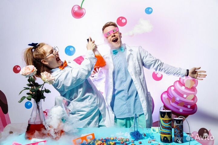 Аниматоры/Мыльное/Химическое/Крио шоу/Дед Мороз