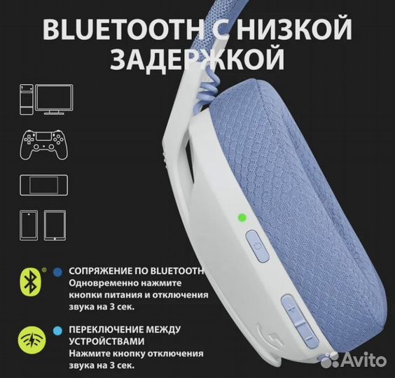Игровые беспроводные наушники Logitech G435