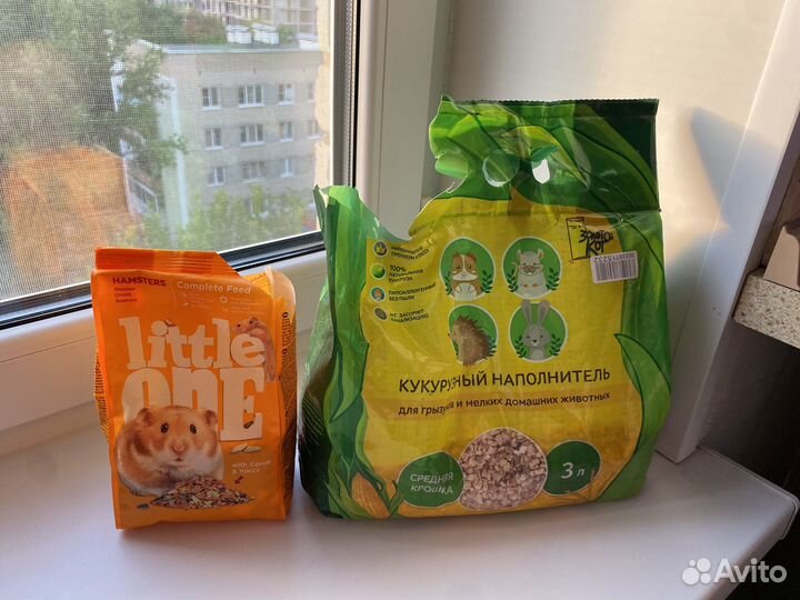 Комбикорм и наполнитель кукурузный для грызунов