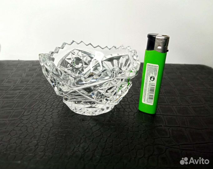 Хрустальная маленькая вазочка времён СССР / Ретро